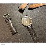 MOVADO Watch Band in Black Leather Classic Style - Image 2