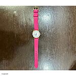 MARC JACOBS Watch Strap in Pink Lotus Cow Leather, Classic Flat Unstitched Style