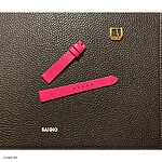 MARC JACOBS Watch Strap in Pink Lotus Cow Leather, Classic Flat Unstitched Style - Image 2