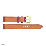 Premium Epsom Calf Leather Watch Strap, Burgundy Red, 16mm - Image 4