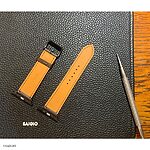 Premium Epsom Calf Leather Apple Watch Series 8 Band in Brown - Image 4