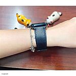 Apple Watch Series 8 Navy Blue Cow Leather Band - Image 5
