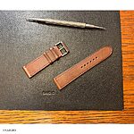 FREDERIQUE CONSTANT Classic Flat Brown Leather Watch Strap - Image 2