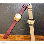 FERRAGAMO Women's Red Leather Flat Classic Watch Strap - Image 5