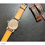 CHRONO DIAMOND Crocodile Leather Watch Strap in Brown-Red Classic Style - Image 2
