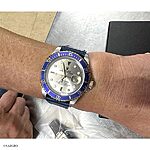 ROLEX Watch Strap, Epsom Calf Leather, Blue, Classic Flat