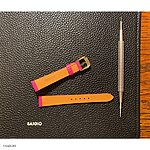 MARC JACOBS Watch Strap in Pink Lotus Cow Leather, Classic Flat Unstitched Style - Image 4