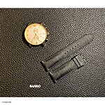 EMPORIO ARMANI Classic Black Epsom Calf Leather Watch Strap - Image 2