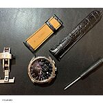 TISSOT Black Classic Crocodile Leather Watch Strap - Image 3