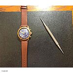 ORIS Brown Vintage Thread Leather Watch Strap - Image 4