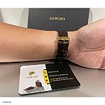 SEIKO Classic Brown Crocodile Leather Watch Strap - Image 5