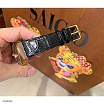 MASERATI Black Crocodile Leather Flat Classic Watch Strap - Image 4