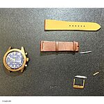 ORIS Brown Vintage Thread Leather Watch Strap - Image 3