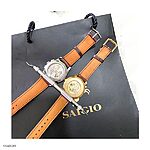 ROTARY Brown Cow Leather Watch Strap - Classic Style - Image 3