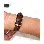 ROTARY Brown Cow Leather Watch Strap - Classic Style - Image 2