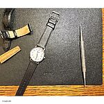 TISSOT Classic Flat Black Leather Watch Strap