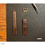 SEIKO Classic Brown Crocodile Leather Watch Strap - Image 2
