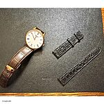 TISSOT Watch Strap in Black Crocodile Leather, Classic Flat Design - Image 2