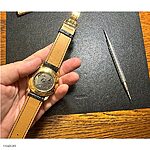 TISSOT Black Crocodile Leather Watch Strap - Classic Style - Image 4