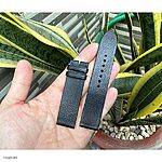 ORIENT Classic Flat Black Leather Watch Strap - Image 3