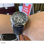 BULOVA Gray Crocodile Leather Classic Watch Strap