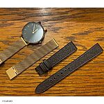 DW DANIEL WELLINGTON Brown Epsom Calf Leather Flat Classic Watch Strap - Image 2