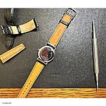 TISSOT Classic Flat Black Leather Watch Strap - Image 5