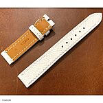 MARC JACOB White Epsom Calfskin Classic Flat Watch Strap - Image 3