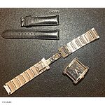 SEIKO Classic Black Leather Watch Strap - Image 4