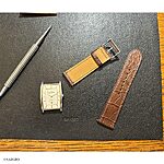 SKAGEN Brown Crocodile Leather Watch Strap – Classic Flat Style - Image 3