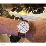 LONGINES Crocodile Leather Watch Strap – Classic Flat in Red-Brown