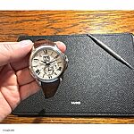 SEIKO Classic-Style Brown Crocodile Leather Watch Strap - Image 4
