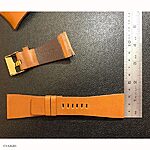 SKMEI Yellow Cow Leather Watch Strap Classic Flat - Image 3