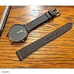 DW DANIEL WELLINGTON Brown Epsom Calf Leather Flat Classic Watch Strap - Image 3
