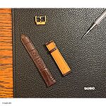 SEIKO Classic Brown Crocodile Leather Watch Strap - Image 3