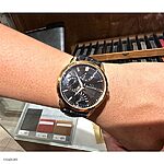TISSOT Black Crocodile Leather Watch Strap - Classic Style