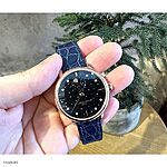 FREDERIQUE CONSTANT Watch Strap – Dark Blue Crocodile Leather, Classic Flat Design - Image 4