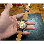 FREDERIQUE CONSTANT Watch Strap – Dark Blue Crocodile Leather, Classic Flat Design - Image 3