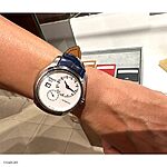 TISSOT Watch Strap, Dark Blue Crocodile Leather, Classic Style