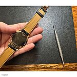 TISSOT Watch Strap in Black Crocodile Leather, Classic Flat Design - Image 5