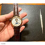 FREDERIQUE CONSTANT Brown Crocodile Leather Classic Watch Strap
