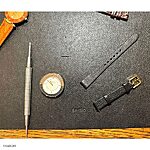 FURLA Black Cow Leather Watch Strap, Classic, Flat, Thin, Unstitched - Image 4