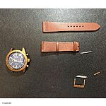 ORIS Brown Vintage Thread Leather Watch Strap - Image 2