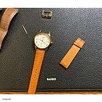SKMEI Classic Style Buff Crocodile Leather Watch Strap - Image 3