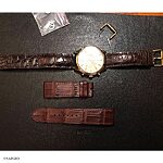 SEIKO Classic Flat Brown-Red Crocodile Leather Watch Strap