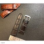 BURBERRY Watch Strap in Black Crocodile Leather, Classic Flat Style - Image 4