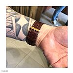 SEIKO Classic Flat Brown-Red Crocodile Leather Watch Strap - Image 4