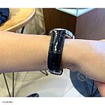 TISSOT Classic Black Crocodile Leather Watch Strap - Image 5