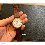 LONGINES Crocodile Leather Watch Strap – Classic Flat in Red-Brown - Image 3