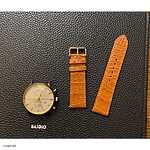 EMPORIO ARMANI Watch Band, Yellow Crocodile and Cow Leather, Classic Flat - Image 4